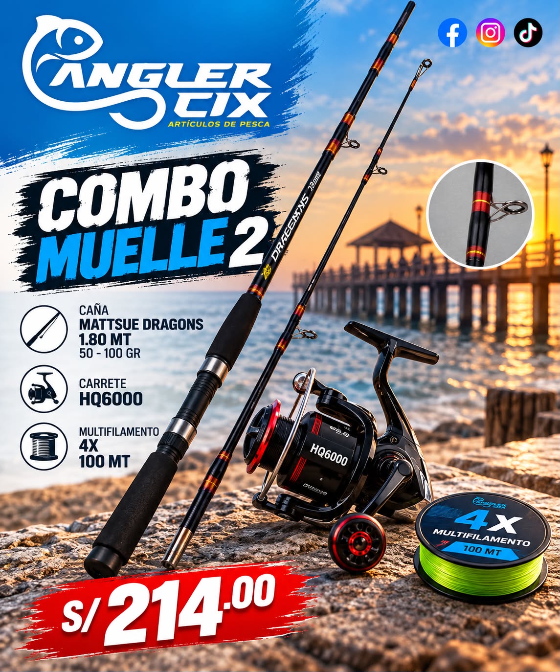 COMBO MUELLE KAIDA ARROW + CARRETE HQ6000