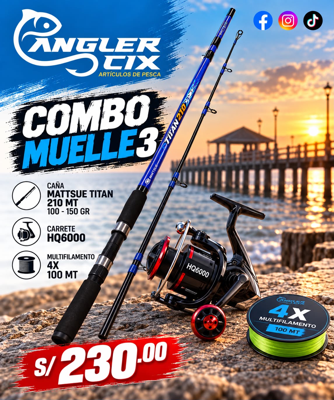 COMBO MUELLE MATTSUE TITAN + CARRETE HQ6000